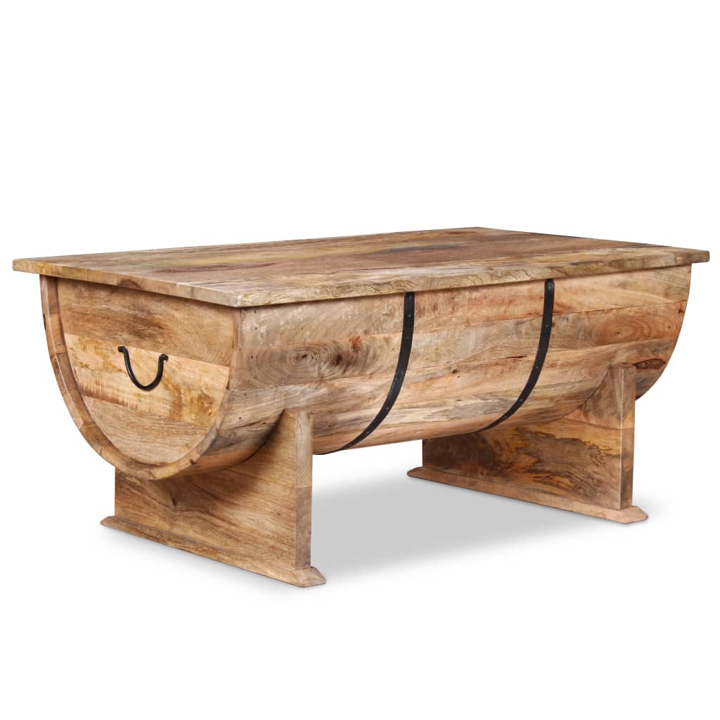NNEVL Coffee Table Solid Mango Wood 88x50x40 cm-0