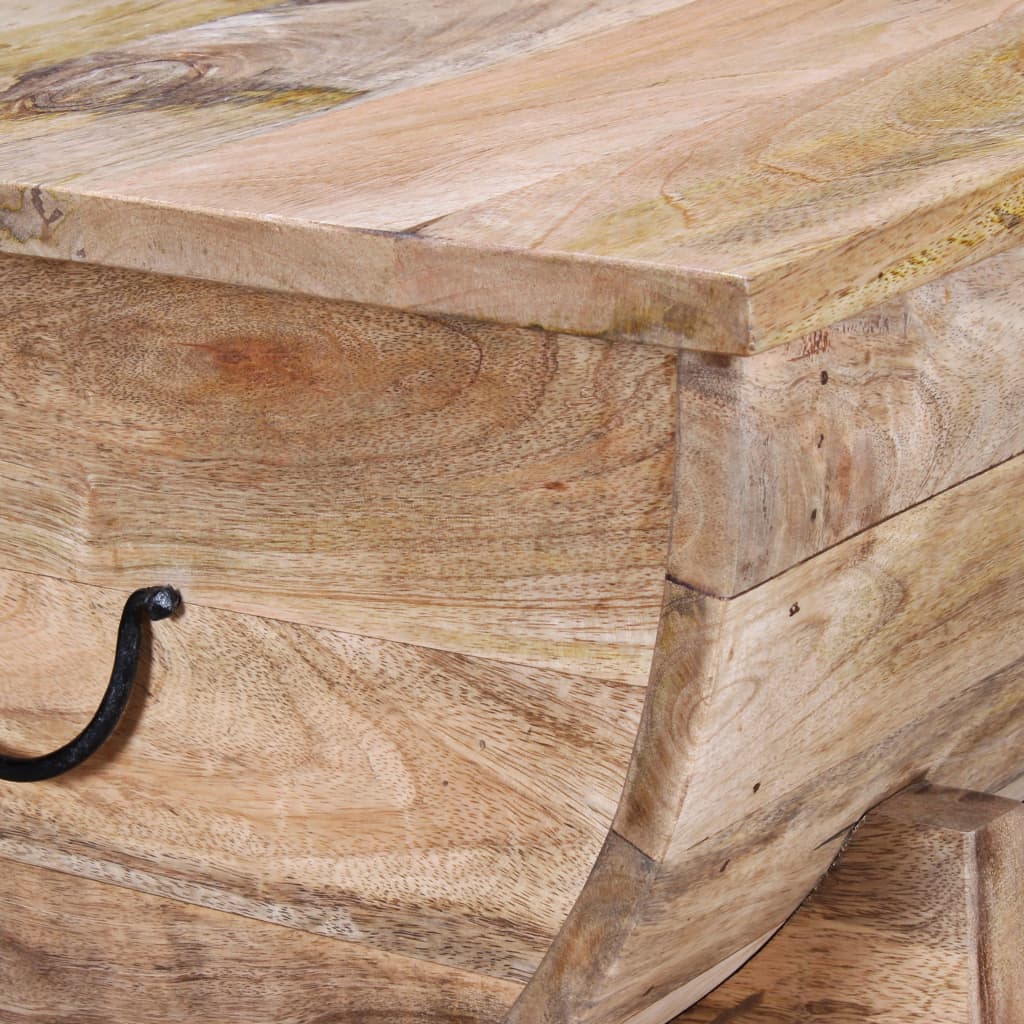 NNEVL Coffee Table Solid Mango Wood 88x50x40 cm-1
