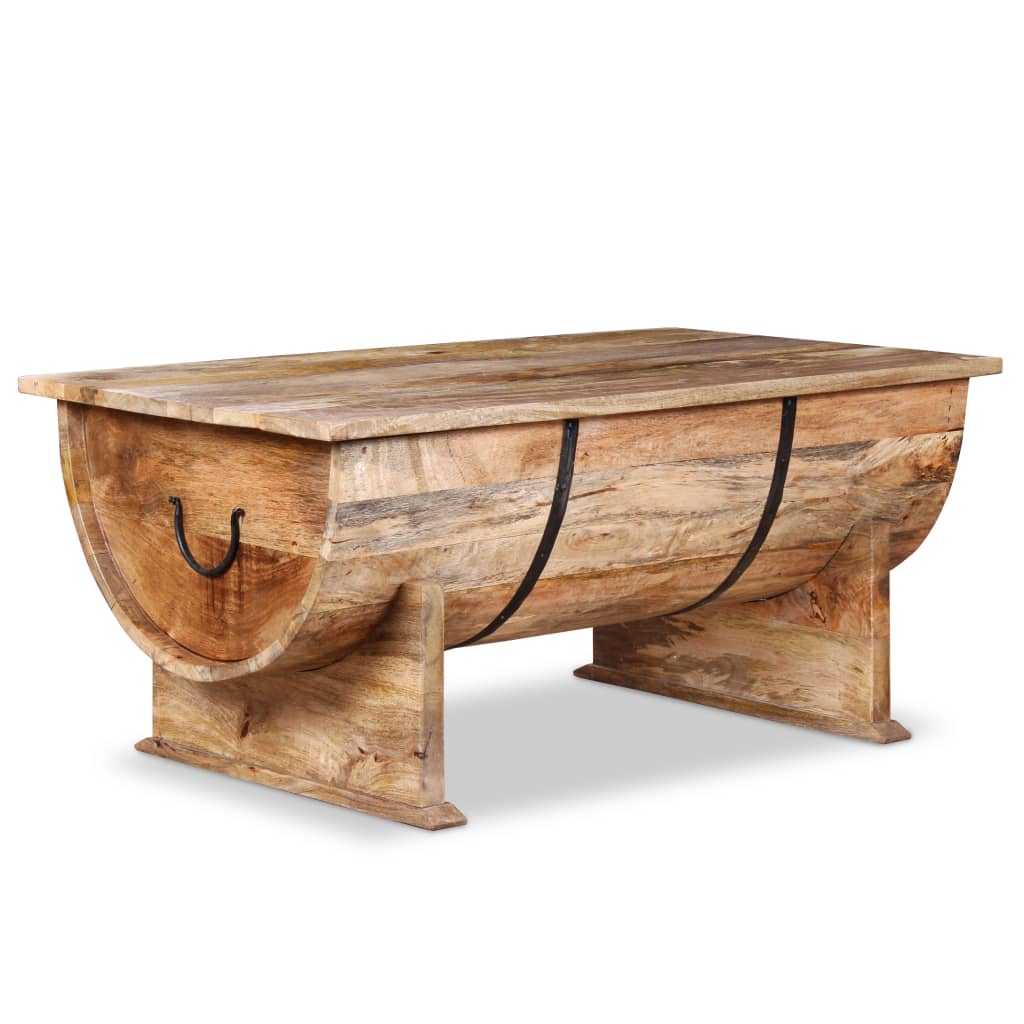 NNEVL Coffee Table Solid Mango Wood 88x50x40 cm-2