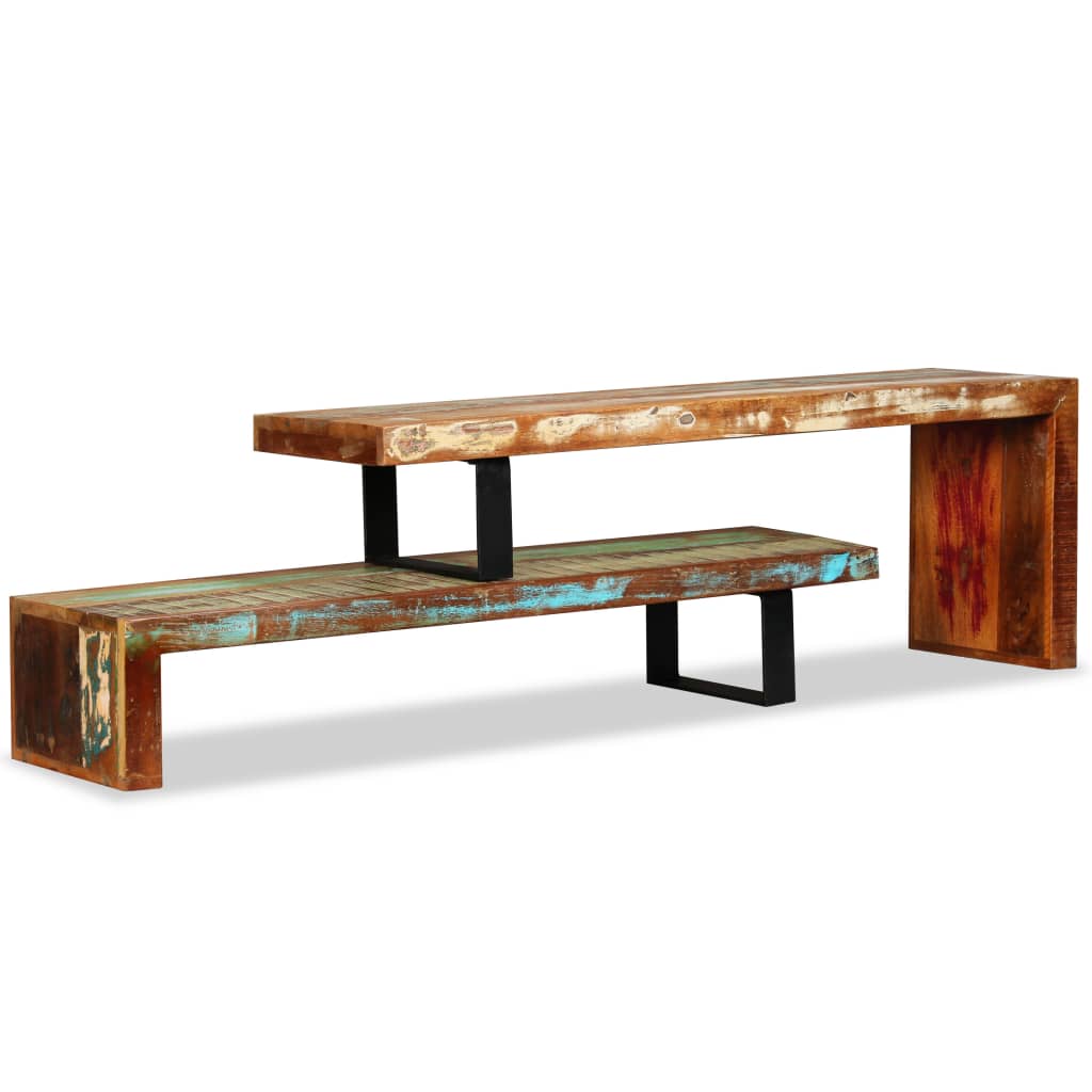 NNEVL TV Stand Solid Reclaimed Wood-4