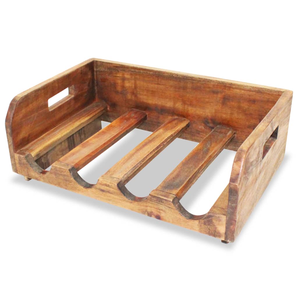NNEVL Wine Racks 4 pcs for 16 Bottles Solid Reclaimed Wood-3