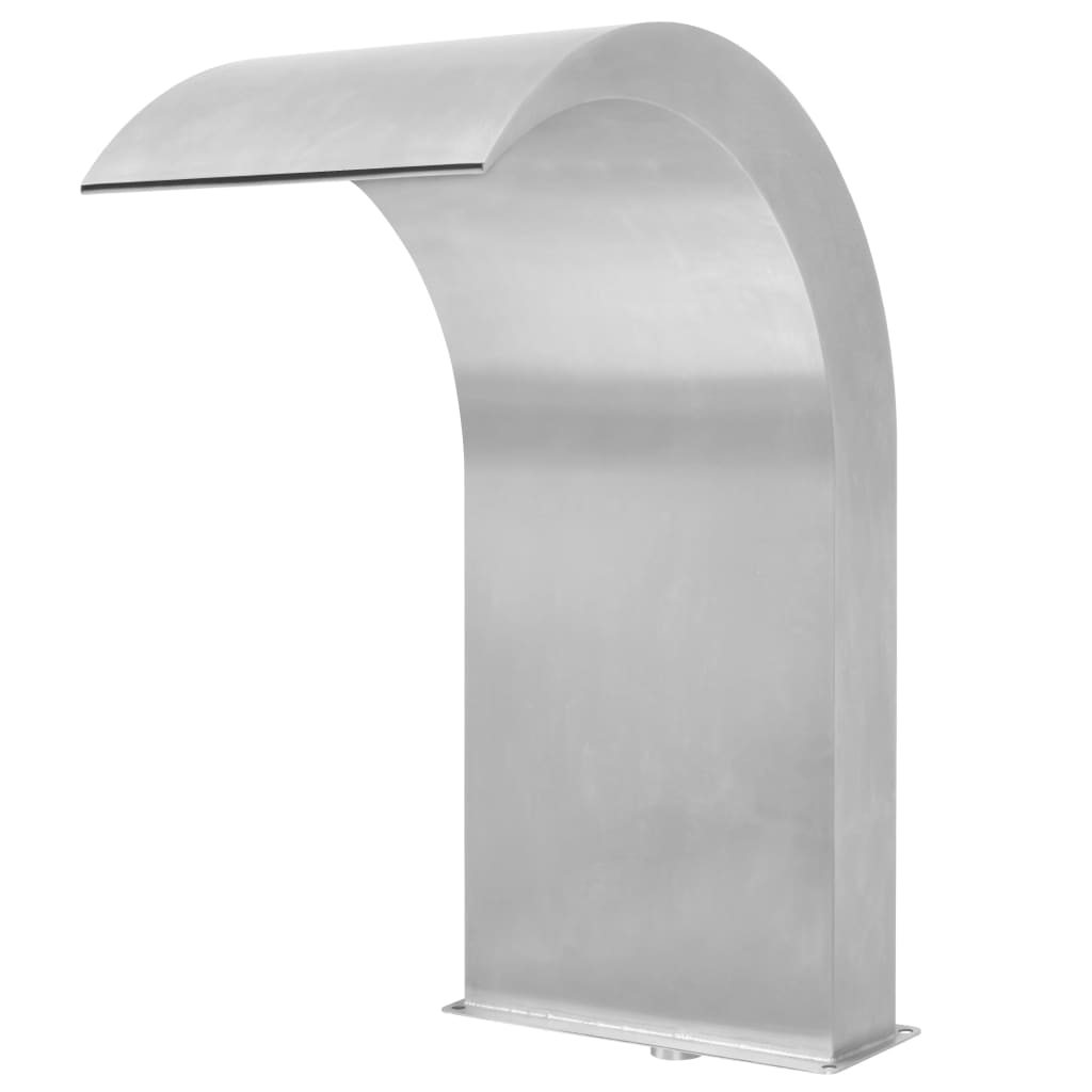 NNEVL Pool Fountain Stainless Steel 45x30x65 cm Silver-1
