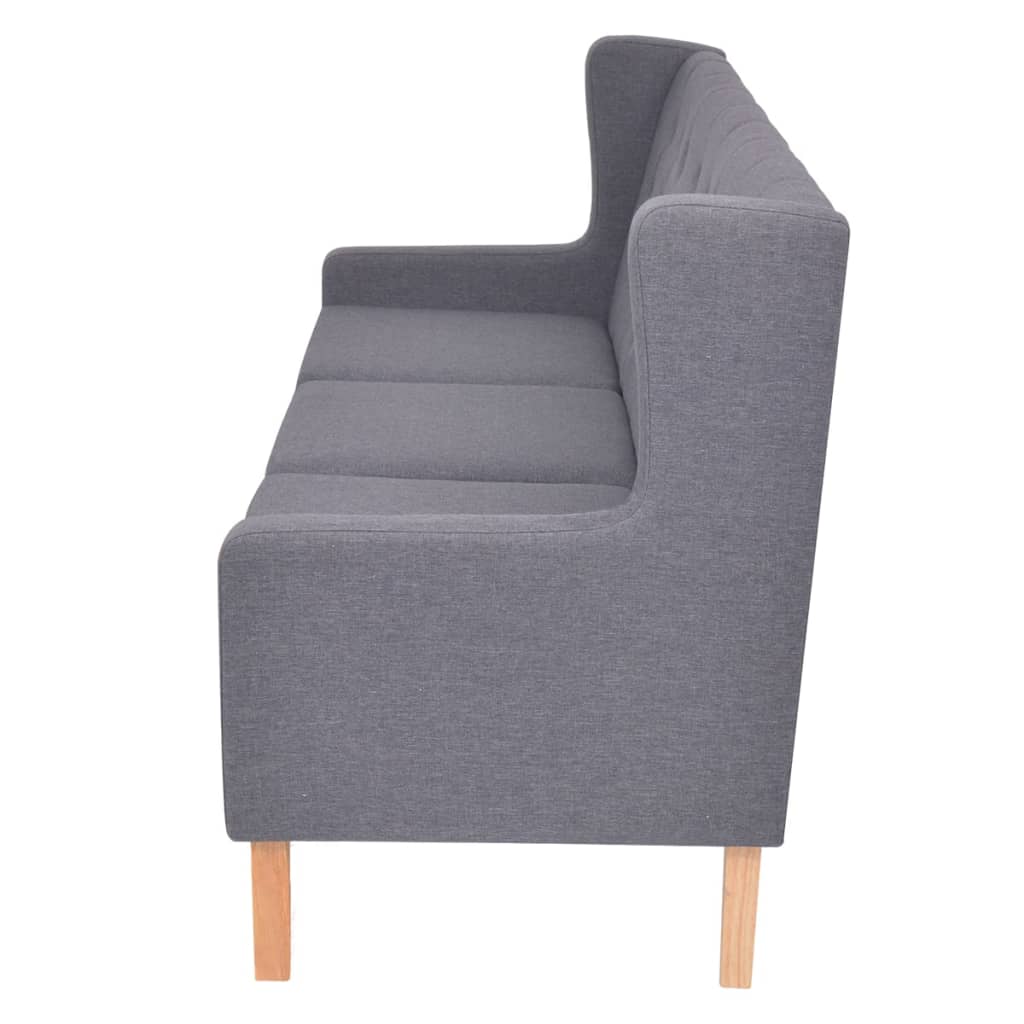 NNEVL 3-Seater Sofa Fabric Grey-1