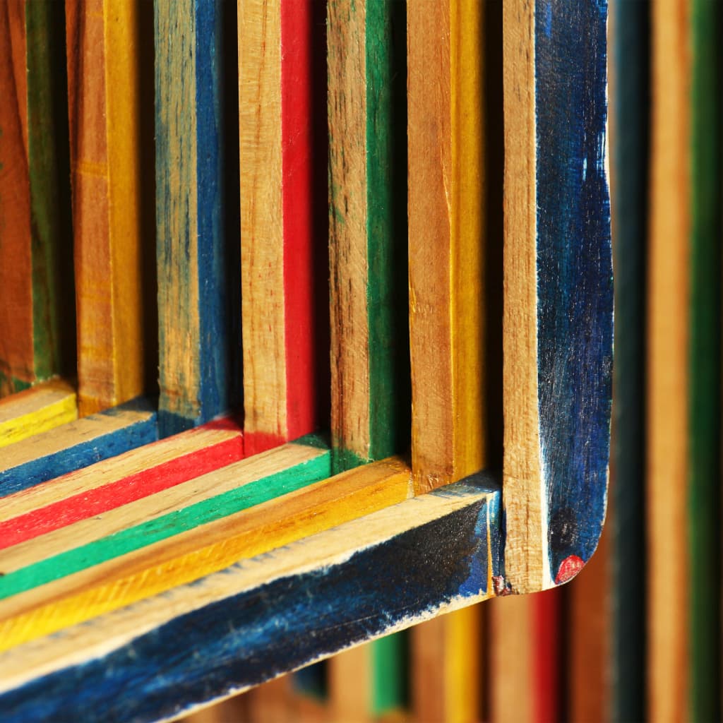 NNEVL Wall Shelf Set 3 pcs Multicolour Solid Reclaimed Teak-4