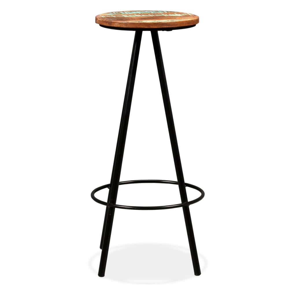 NNEVL Bar Stools 4 pcs Solid Reclaimed Wood-1