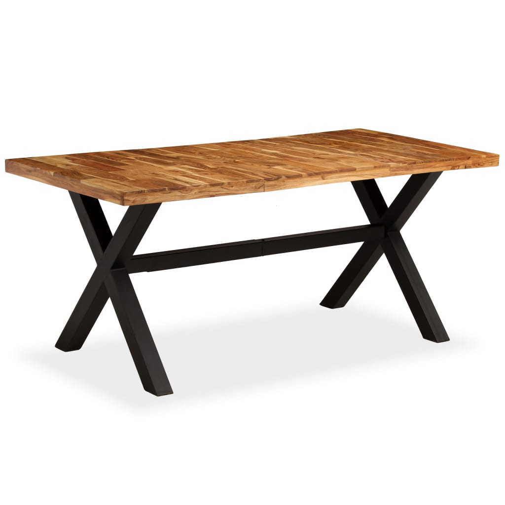 NNEVL Dining Table Solid Acacia and Mango Wood 180x90x76 cm-0