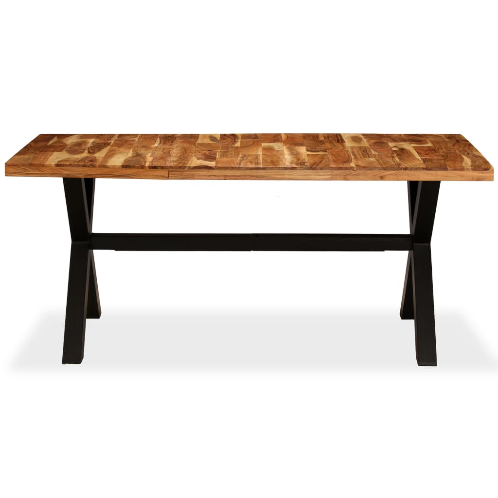 NNEVL Dining Table Solid Acacia and Mango Wood 180x90x76 cm-2