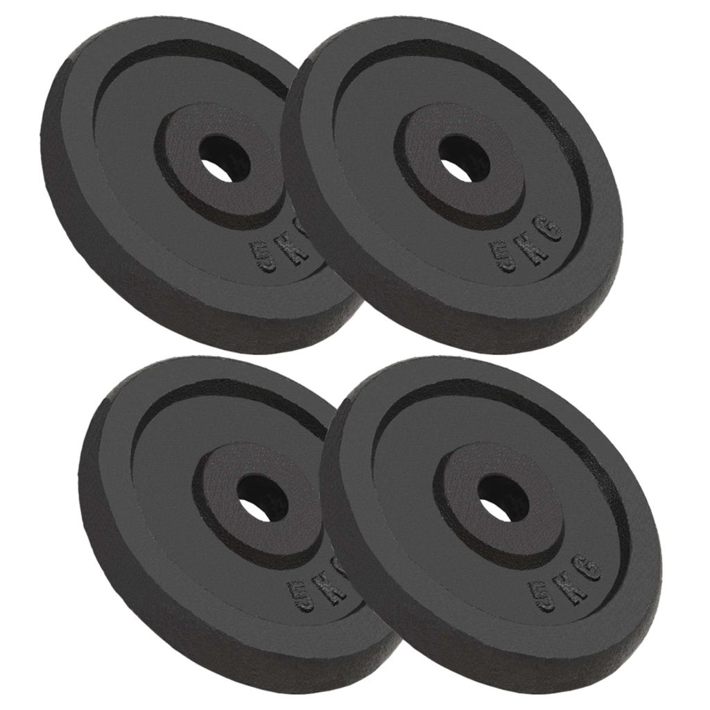 NNEVL Weight Plates 4 pcs 4x5 kg Cast Iron-0