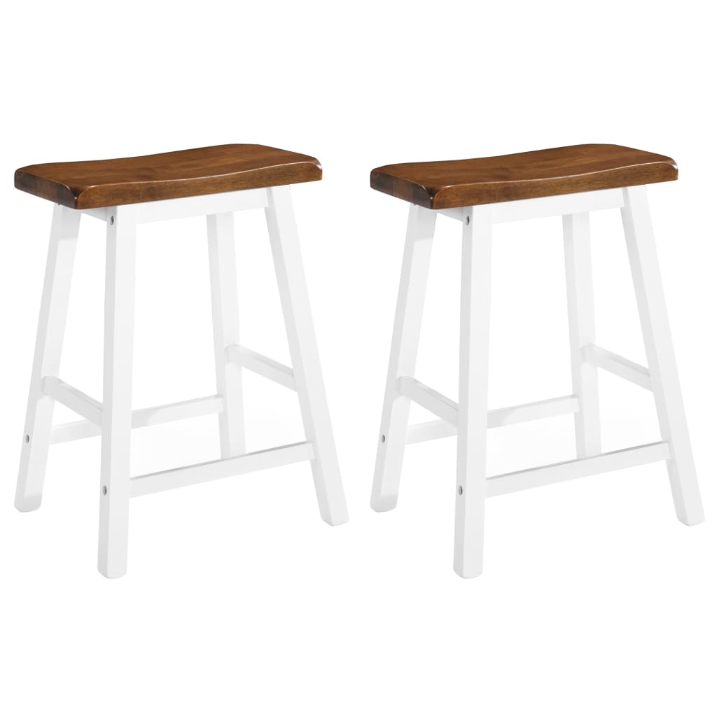 NNEVL Bar Table and Stool Set 3 Pieces Solid Wood-4