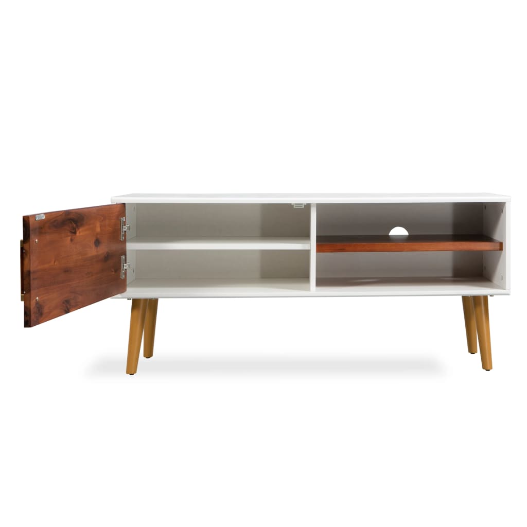 NNEVL TV Cabinet Solid Acacia Wood 120x35x45 cm-3
