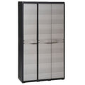 NNEVL Garden Storage Cabinet with 4 Shelves Black and Grey-0