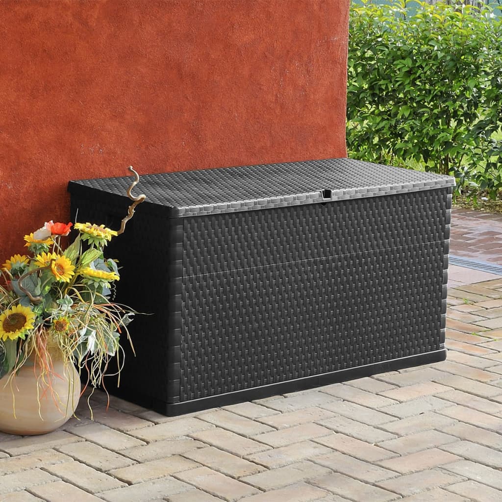 NNEVL Garden Storage Box Brown 120x50x60 cm Poly Rattan-2