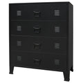 NNEVL Chest of Drawers Metal Industrial Style 78x40x93 cm Black-0
