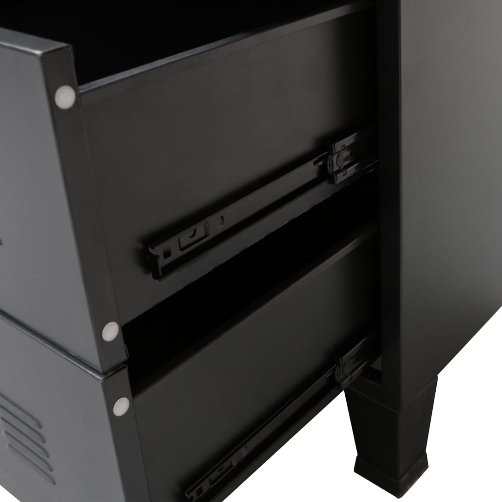 NNEVL Chest of Drawers Metal Industrial Style 78x40x93 cm Black-4
