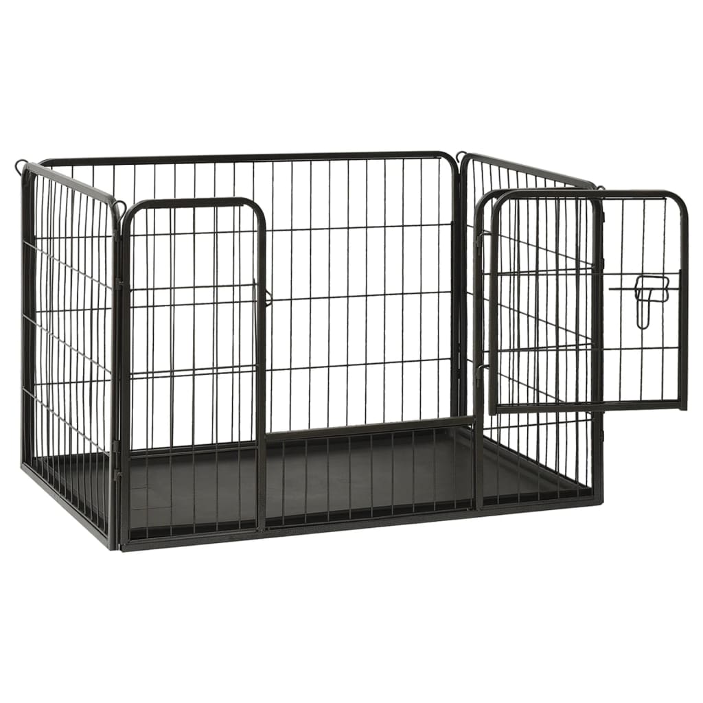 NNEVL Puppy Playpen Steel 91.5x59x61cm-2