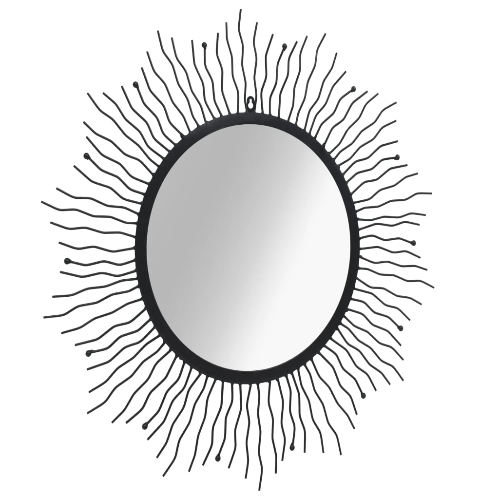 NNEVL Wall Mirror Sunburst 80 cm Black-1