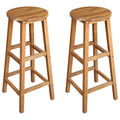NNEVL Bar Chairs 2 pcs Solid Acacia Wood-0