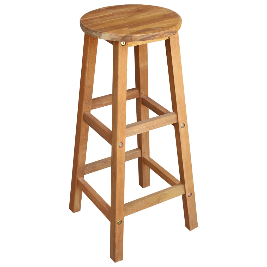 NNEVL Bar Chairs 2 pcs Solid Acacia Wood-1