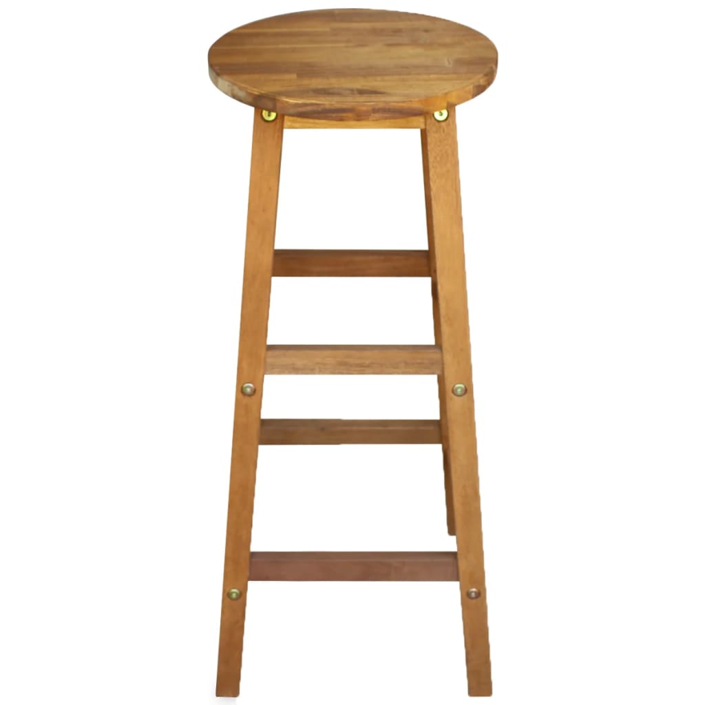 NNEVL Bar Chairs 2 pcs Solid Acacia Wood-2