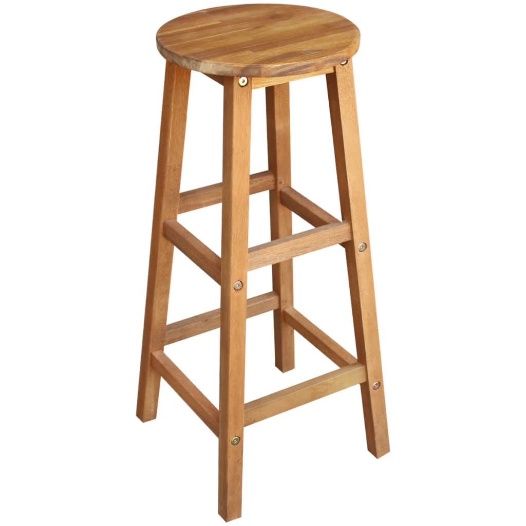 NNEVL Bar Table and Stool Set 5 Pieces Solid Acacia Wood-2