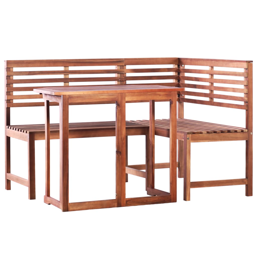 NNEVL 2 Piece Bistro Set Solid Acacia Wood-0