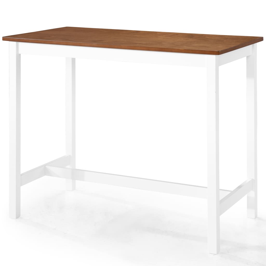 NNEVL Bar Table and Stool Set 5 Pieces Solid Wood-4
