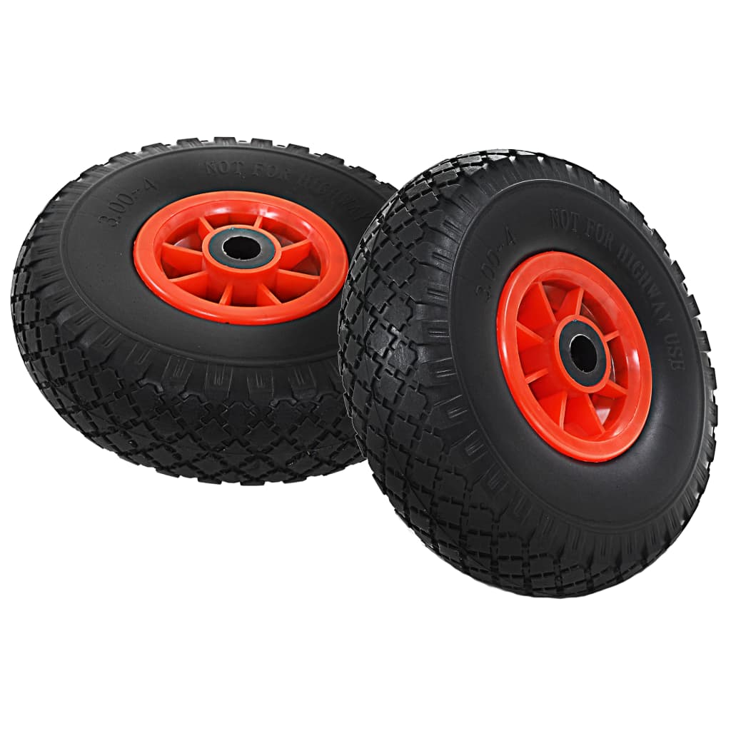 NNEVL Sack Truck Wheels 4 pcs Solid PU 3.00-4-1