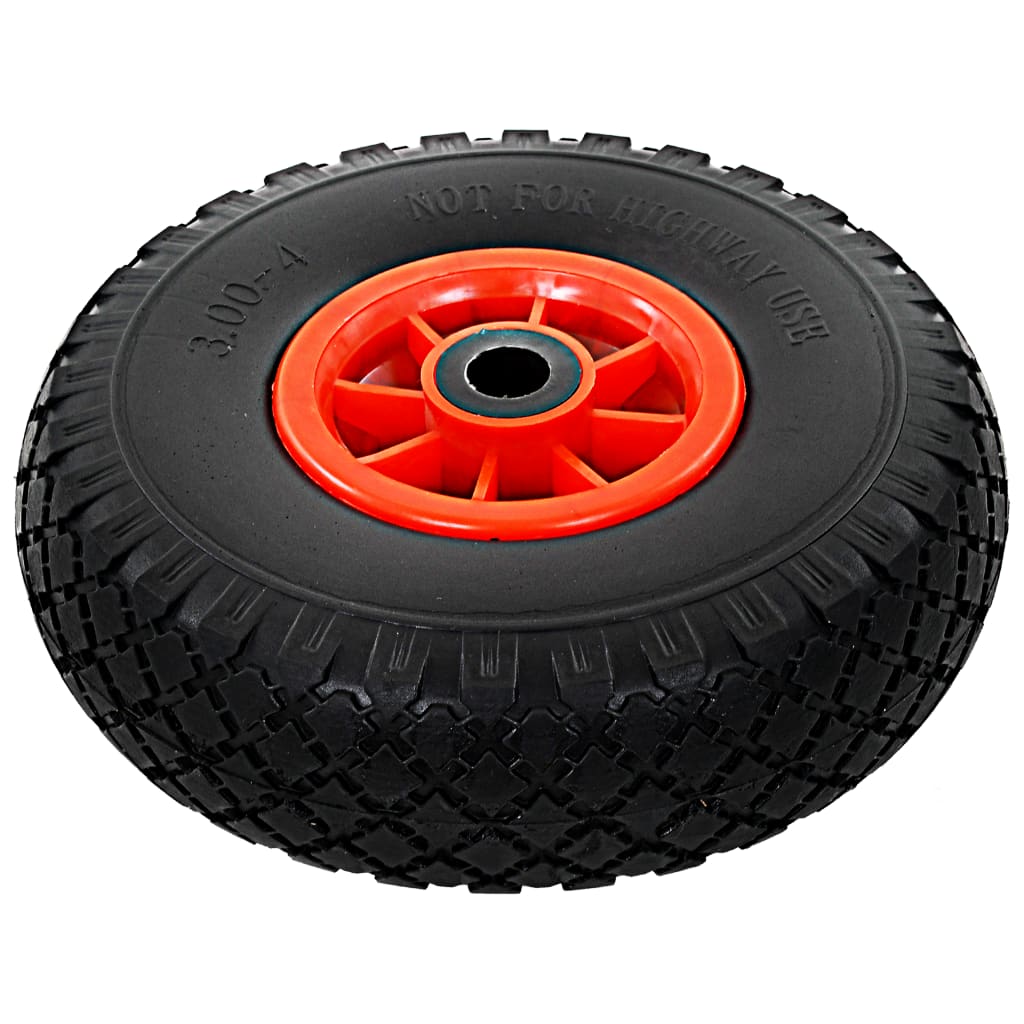 NNEVL Sack Truck Wheels 4 pcs Solid PU 3.00-4-2