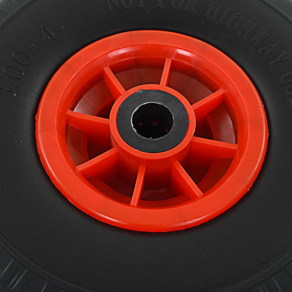 NNEVL Sack Truck Wheels 4 pcs Solid PU 3.00-4-4
