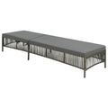 NNEVL Sun Lounger with Cushion Poly Rattan Grey-0