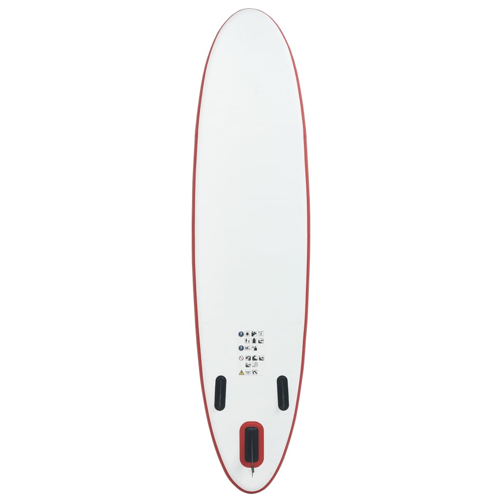NNEVL Inflatable Stand Up Paddleboard Set Red and White-3