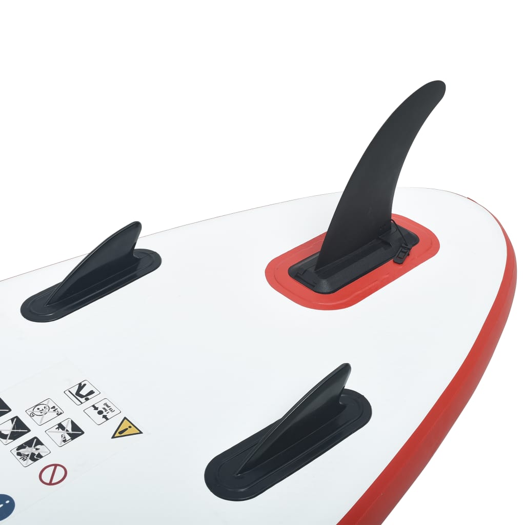 NNEVL Inflatable Stand Up Paddleboard Set Red and White-4