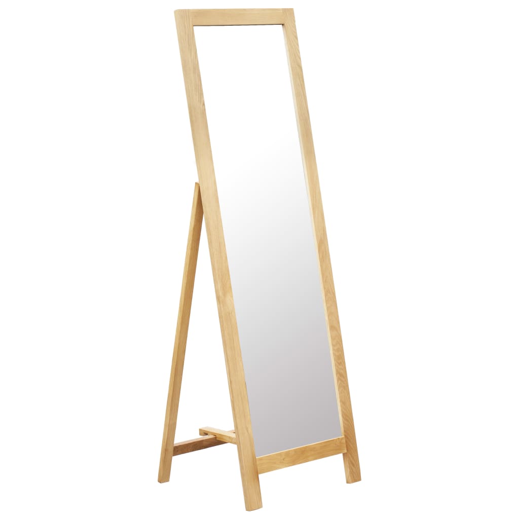 NNEVL Freestanding Mirror 48x46.5x150 cm Solid Oak Wood-0