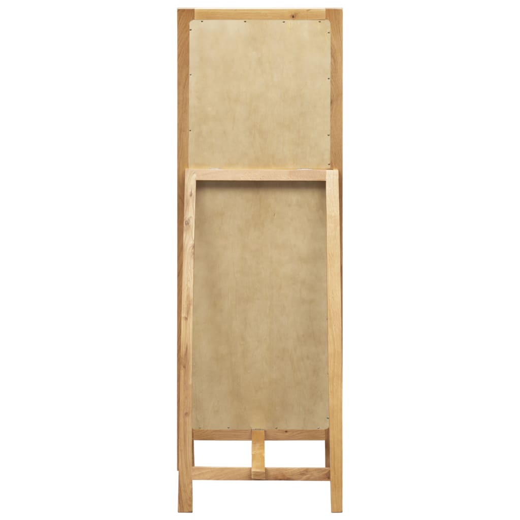 NNEVL Freestanding Mirror 48x46.5x150 cm Solid Oak Wood-3