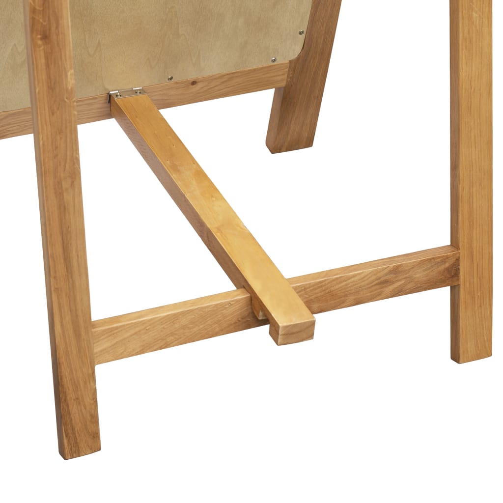 NNEVL Freestanding Mirror 48x46.5x150 cm Solid Oak Wood-4