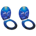 NNEVL Toilet Seats with Lids 2 pcs MDF Dolphin-0
