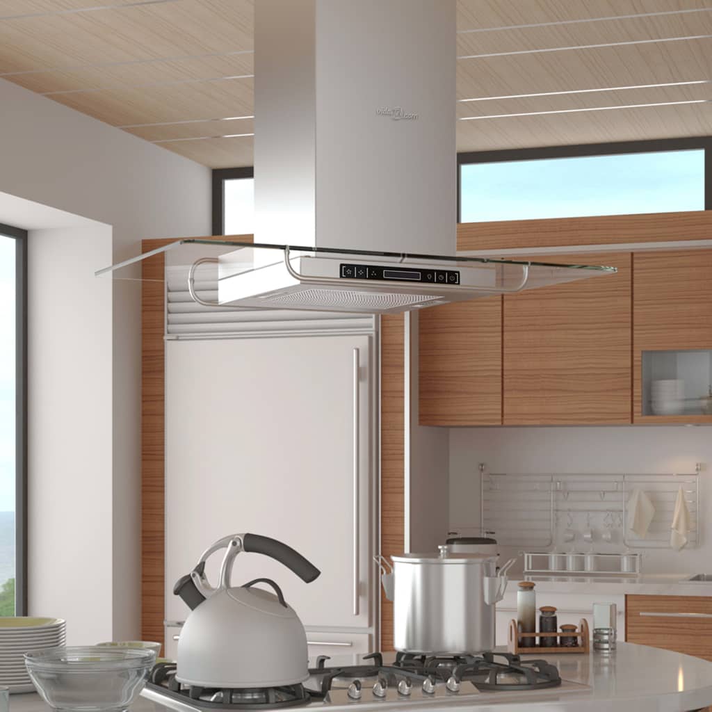 NNEVL Island Mount Range Hood with LCD Display-0