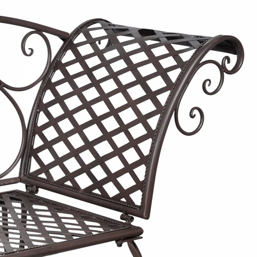 NNEVL Garden Chaise Lounge 128 cm Steel Antique Brown-3