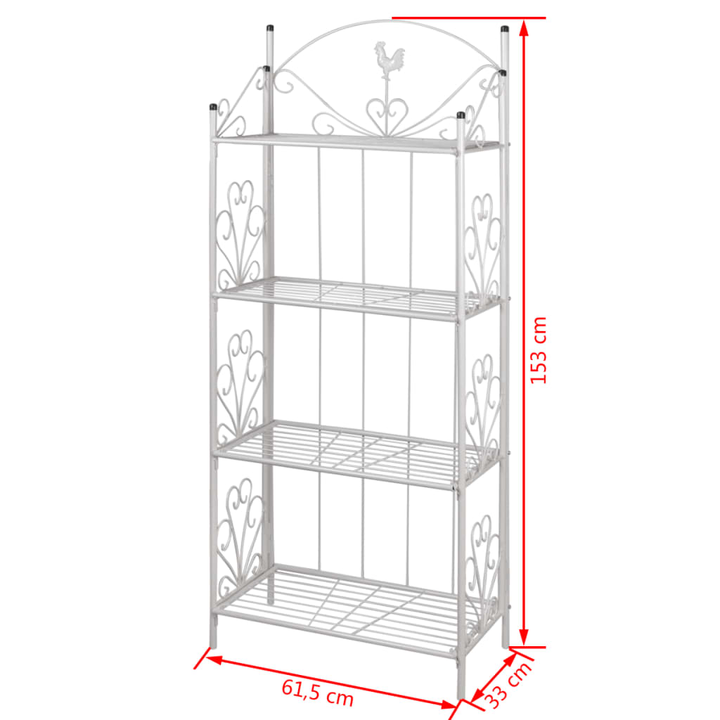 NNEVL Plant Rack Square White-3