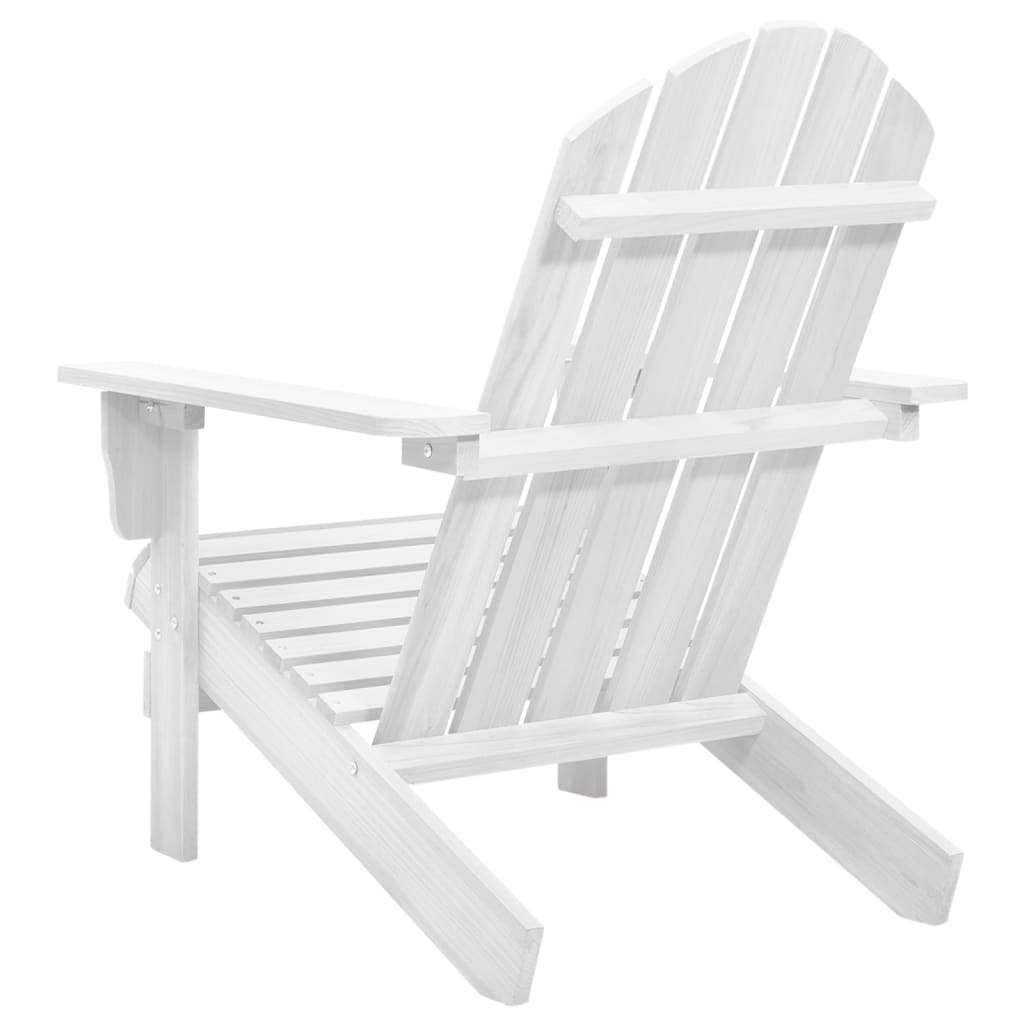NNEVL Garden Chair Wood White-2