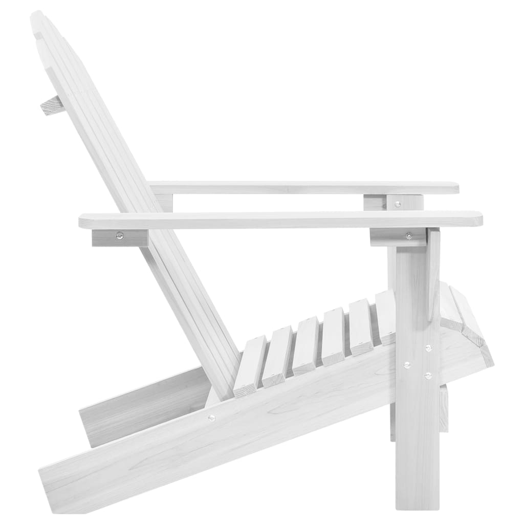 NNEVL Garden Chair Wood White-3