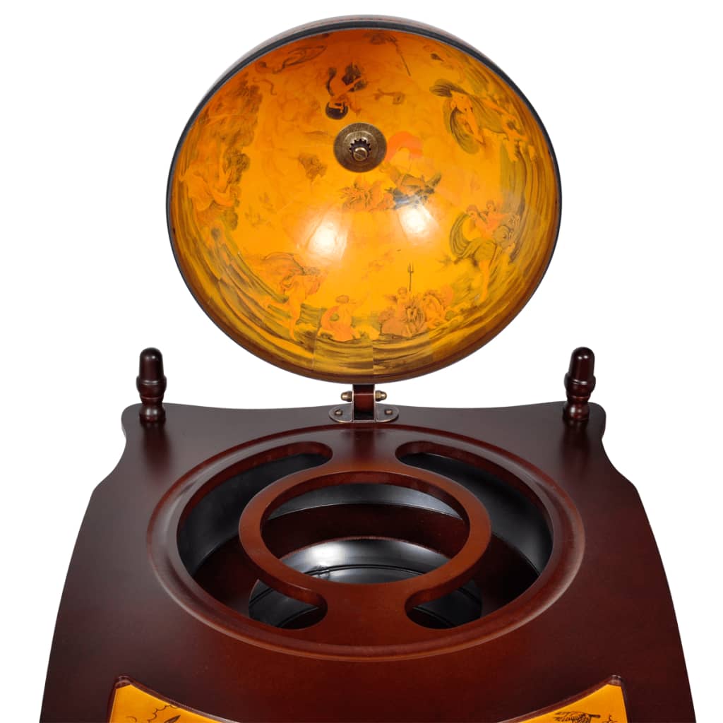 NNEVL Globe Bar Wine Stand Eucalyptus Wood Freestanding-4
