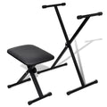 NNEVL Adjustable Keyboard Stand and Stool Set-0