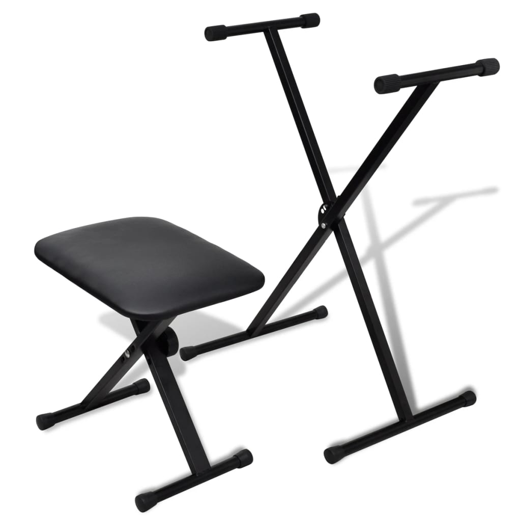 NNEVL Adjustable Keyboard Stand and Stool Set-0