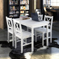 NNEVL 5 Piece Dining Set White-0