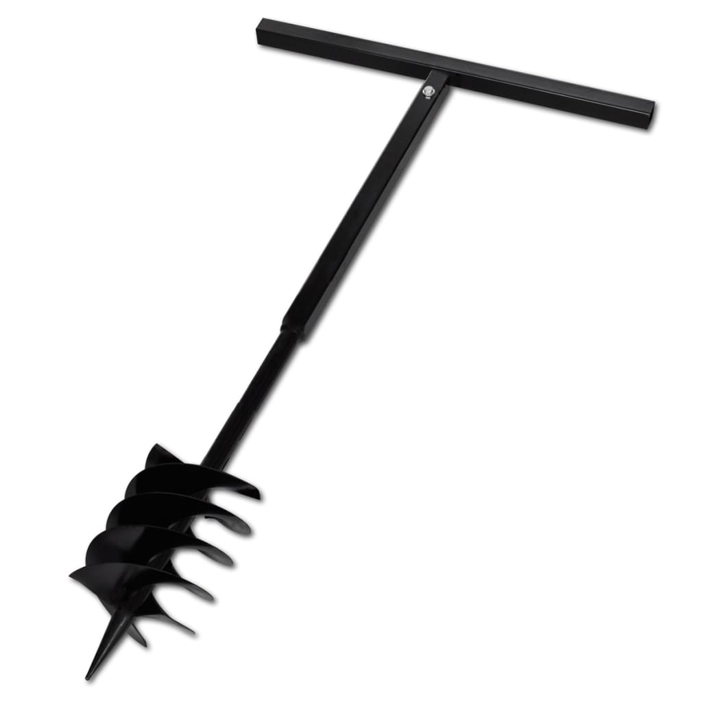 NNEVL Ground Drill with Handle 180 mm with Extension Tube 9 m Steel-4