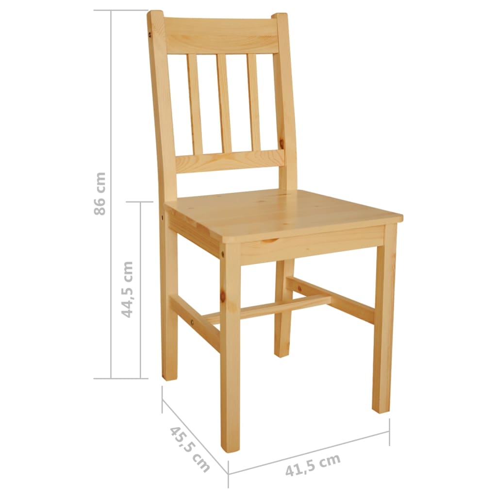 NNEVL Dining Chairs 2 pcs Pinewood-3