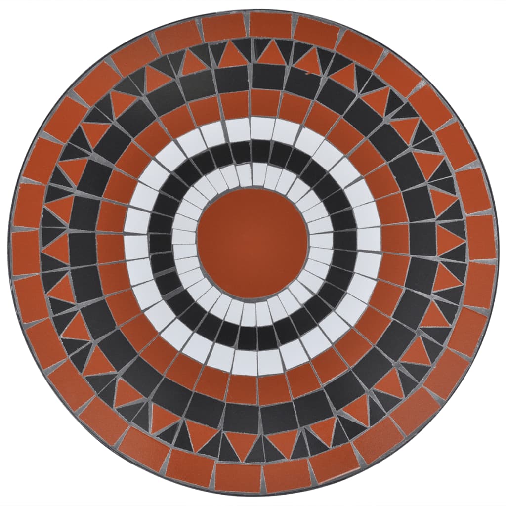 NNEVL 3 Piece Bistro Set Ceramic Tile Terracotta and White-3