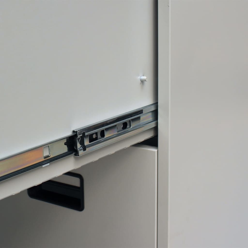 NNEVL Filing Cabinet Light Grey 46x62x102.5 cm Steel-1