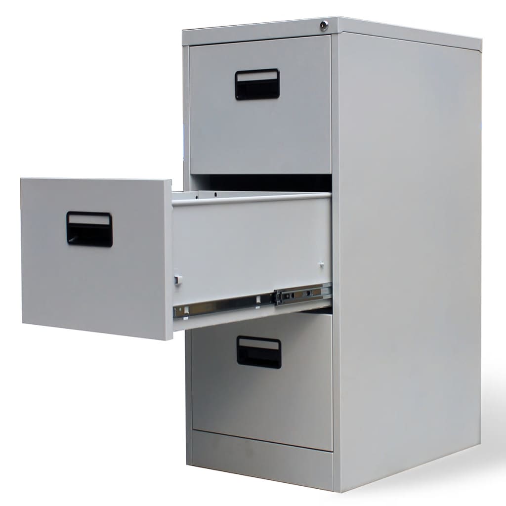 NNEVL Filing Cabinet Light Grey 46x62x102.5 cm Steel-4